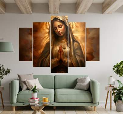 Cuadro Decorativo 5 Piezas - María Madre de Dios 16