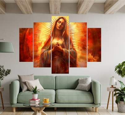 Cuadro Decorativo 5 Piezas - María Madre de Dios 18