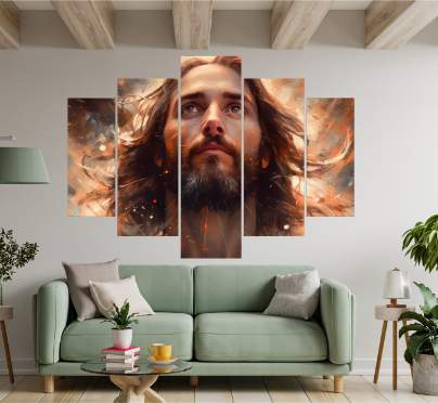 Cuadro Decorativo 5 Piezas - Cristo Nuevo 26