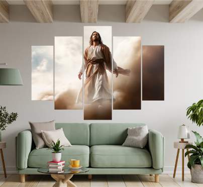 Cuadro Decorativo 5 Piezas - Cristo Nuevo 41