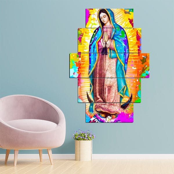 Cuadro Decorativo 5 Piezas - Virgen 5